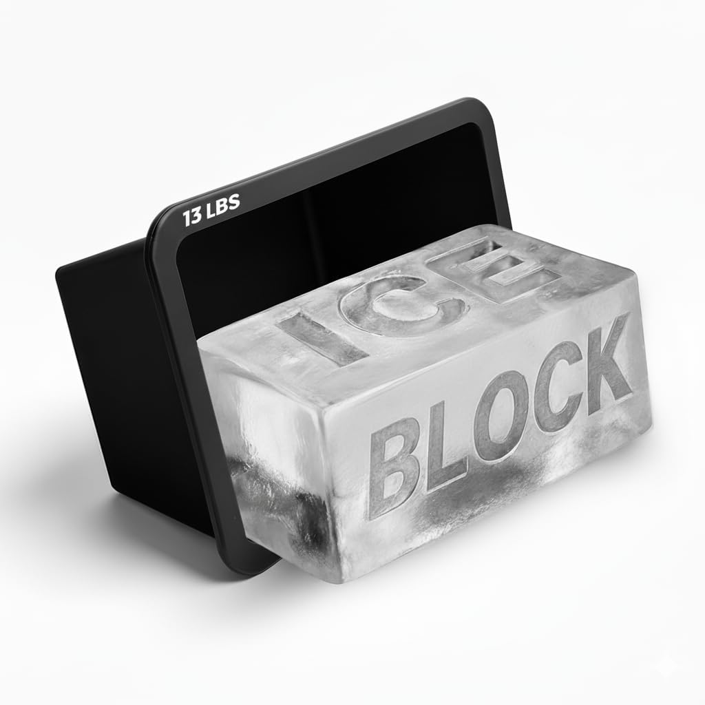 Extra Large Ice Block Mold – 13 lbs Silicone Ice Brick Maker for Ice Bath & Cold Plunge – Giant Cube for Recovery, Muscle ...