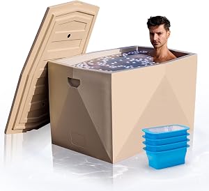 ICECON Professional Cold Plunge Tub - Heavy-Duty Rotomolded Ice Bath for Athletes, Include