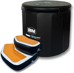 Inflatable Ice Bath Tub for Athletes, Cold Plunge Recovery Tub with Non-Slip Step, Insulat