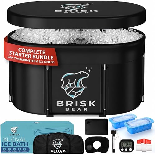 XL Oval Ice Bath Tub for Athletes with Cover by Brisk Bear - Extra Lar — Real-world performance testing in action