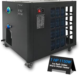 Ice Bath Water Chiller for Cold Plunge Tubs, 1HP Upgraded Cold Plunge Chiller & Hot Wa