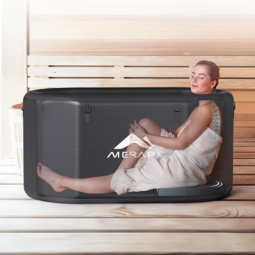 Merapi XL 170 Gal Cold Plunge Tub with Seat Cushion, 57in Large Inflat — Our recommended configuration for best results