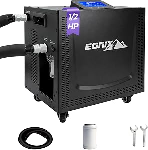 EONIX 1/2HP Ice Bath Chiller, Cold Plunge Water Chiller with Filter Pump & Insulated H
