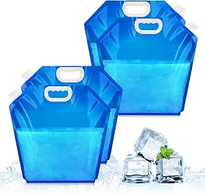 4 PCS Ice Bath Bags, Reusable Bathtub Freezer Water Bag, 5L Cold Plunge Tub Accessories, I