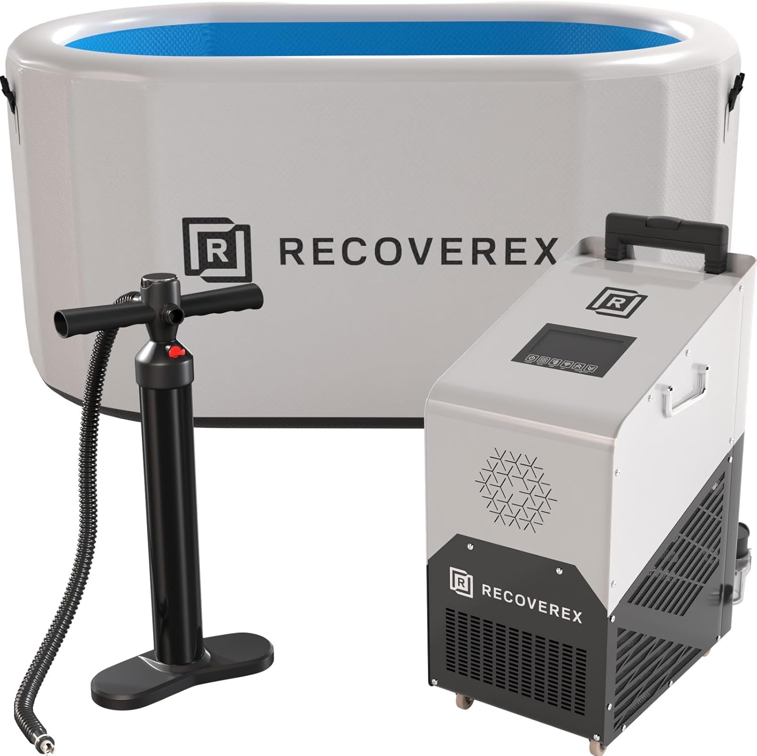 Recoverex Cold Plunge Tub, 90 Gallon, 0.8 Horsepower – Heavy-Duty Ice Bath Tub for Athletes, Portable Cold Plunge Chiller ...