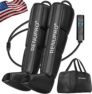 Professional Leg Compression Massager for Circulation Improvement and Faster Recovery - Air Compression Boots, Leg Massager Device for Athletes USA Owned