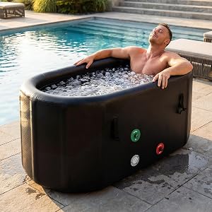 SunSwell XXL Ice Bath Tub for Athletes, Portable Bathtub, Inflatable Cold Plunge Tub with