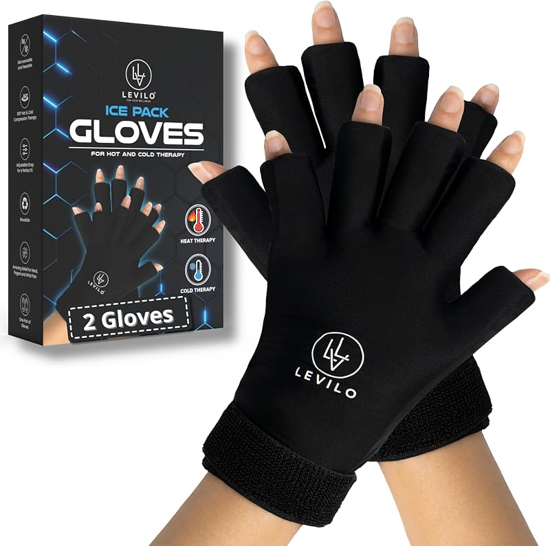 LEVILO Hand Ice Pack (2 Pack) Ice Gloves for Arthritis Hands, Carpal T — Manufacturer product photo — cold therapy gloves for rheu