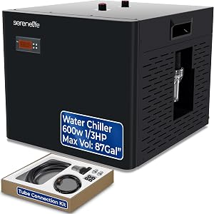 SereneLife 79-Gallon Cold Plunge Chiller – 1/3 HP Ultra-Quiet Aquarium, Hydroponics &
